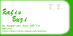 rafis buzi business card